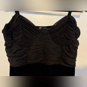 ASOS DESIGN dress-velvet corset mini dress in black SIZE 12